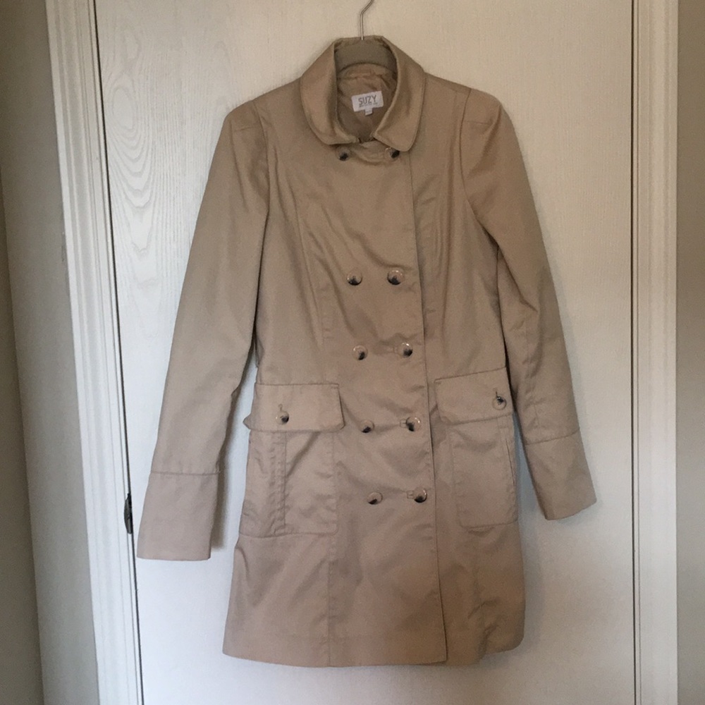 Suzy Shier Long Trench Coat